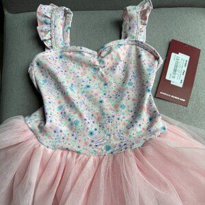Mirella Floral leotard tutu. Pink-size 4/6